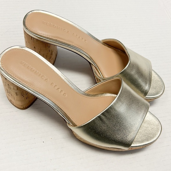 Veronica Beard Dali metallic leather cork platform sandal - Picture 4 of 6